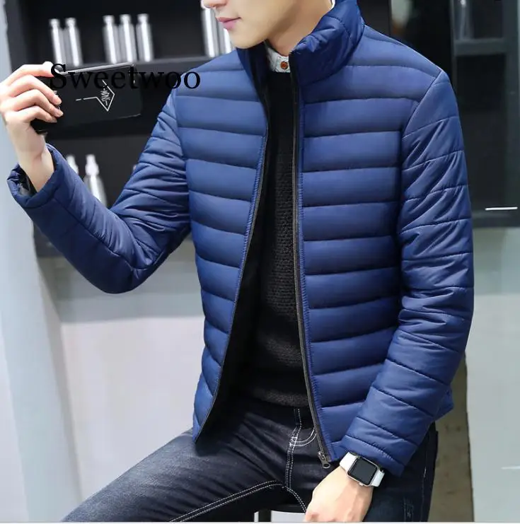 New Men Winter Warm Out Wear Large size men's long sleeve stand collar cotton business casual zipper cotton jacket