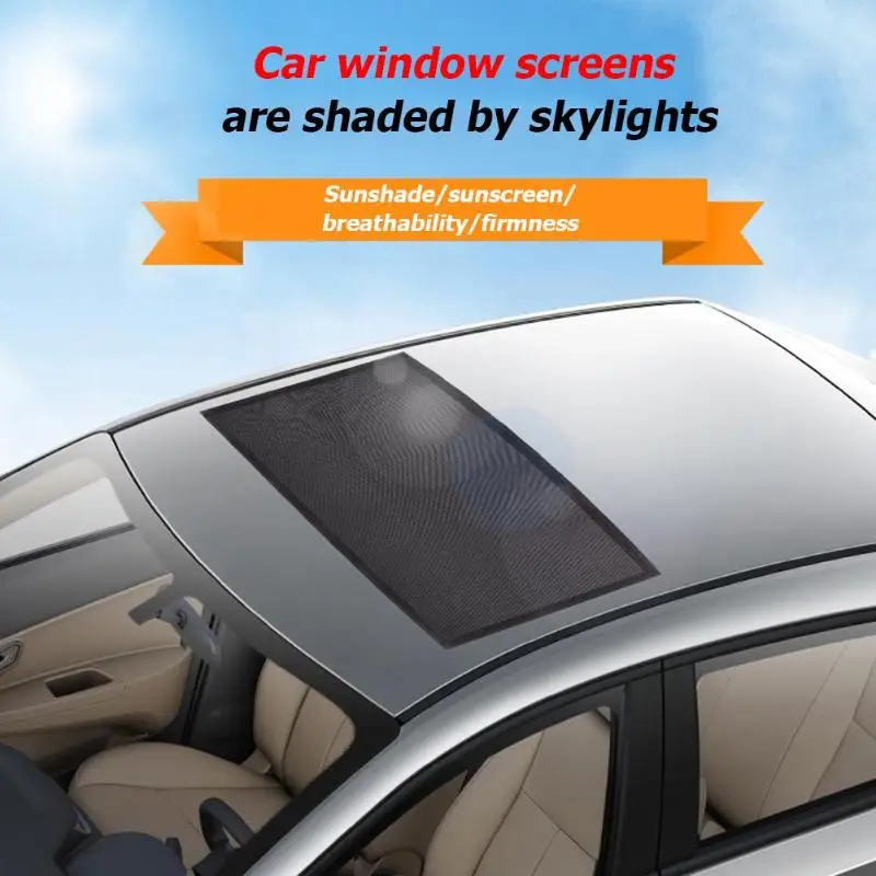 

Black Car Sunroof Window Cover Mosquito Dust UV Protection Sunshade Curtain Ensure Normal Air Flow through Dense Holes