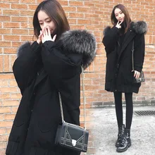 

Women's Winter Jacket 2022 Large Fur Collar Down Padded Jacket New Mid-length Plus Size Women's Fat Jacket Korean Coats