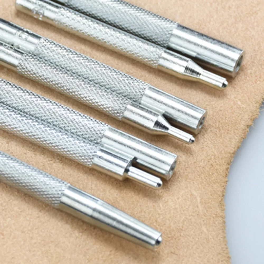 11 шт./компл. Металл Кожа Craft Tool Die перфорация защелки Установка комплект заклепки сеттер базовый набор «сделай сам» для кожи ремесла