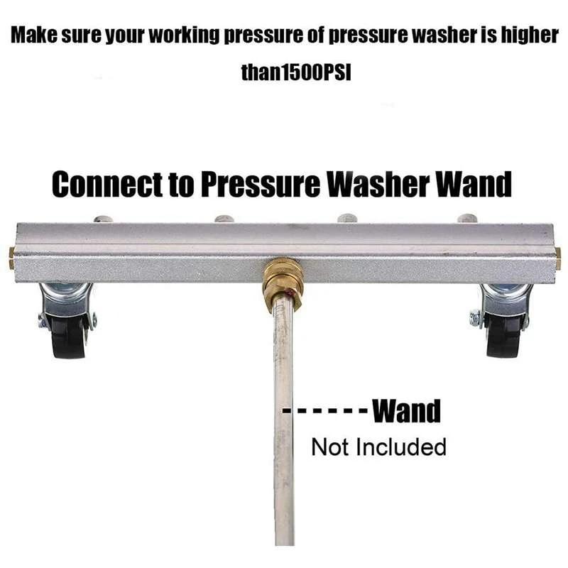 Undercarriage Cleaner for Pressure Washer- 16 Inch Water Broom, 2 in 1 Power Washer Wand with 180 Degree Quick Connecting Pivot