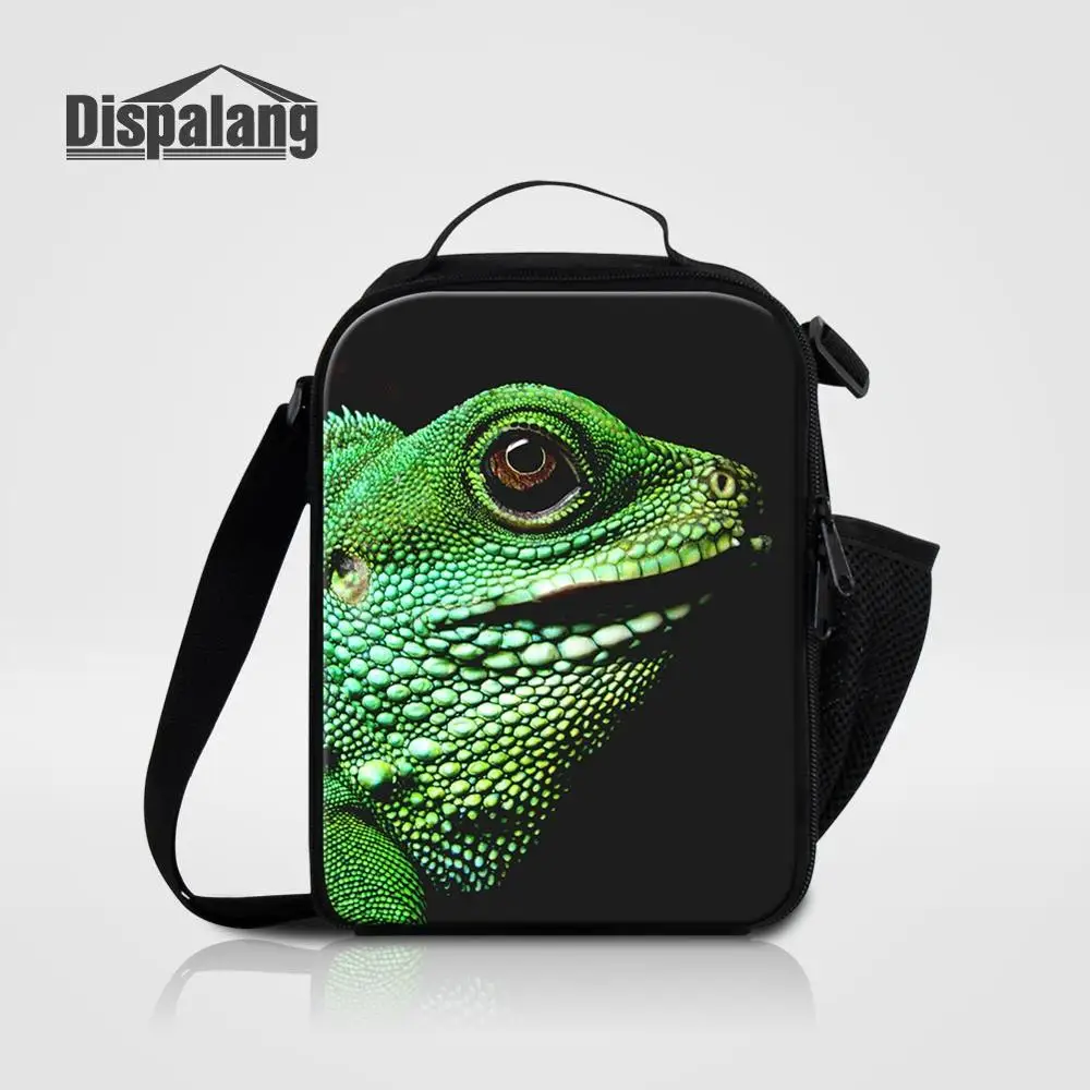 Lunch Bag7 Dispalang, мужская сумка для ланча, маленькая сумка-мессенджер для еды, сумка-холодильник для детей, животные, ящерица, 3D печать, ланчбокс для школы, дропшиппинг - Цвет: Lunch Bag7