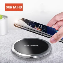 Suntaiho Qi Беспроводное зарядное устройство для iPhone Xs Max X 8 10 Вт быстрая Беспроводная зарядка для samsung S10 S9 Xiaomi Mi 9 USB зарядное устройство