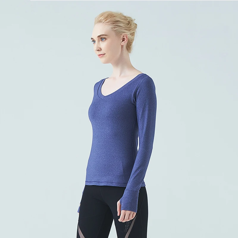 Женские топы для йоги рубашки девушек длинные/длинные рукава спортивная одежда