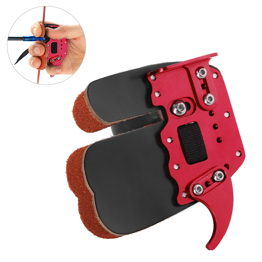 

Archery Finger Tab Left and Right Hand Archery Finger Guard Protection Pad Glove Tab Finger Protector For Hunting