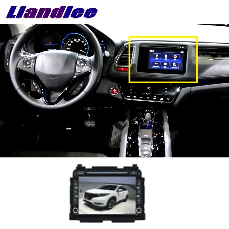 Liandlee для Honda Vezel HR-V 2013~ LiisLee автомобильный мультимедиа, ТВ DVD gps аудио Hi-Fi радио стиль Навигация