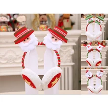 Зимние женские рождественские милые меховые наушники, теплые плюшевые толстые пушистые наушники, Новогодняя Рождественская одежда, подарки