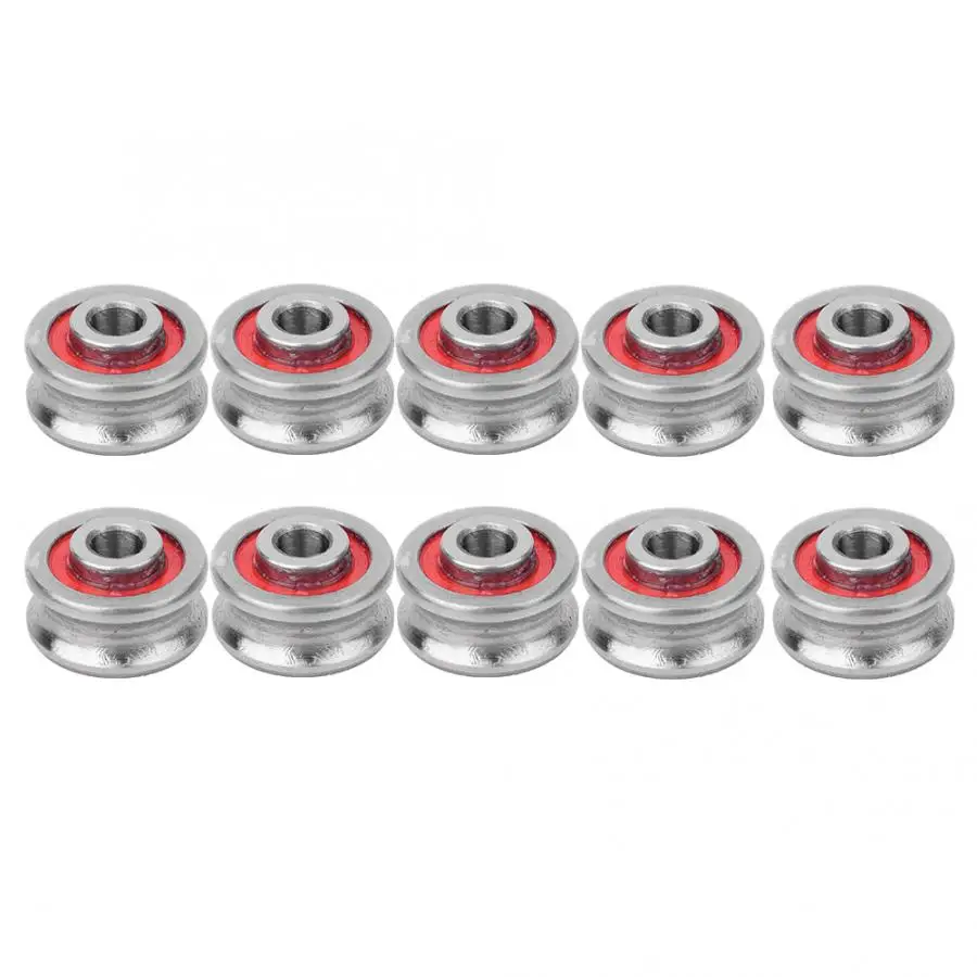 Double Row Roller 10 шт. U паз подшипник SG15 направляющий трек шариковый подшипник 5x17x8 мм для компьютера вышивка машина CNC часть - Цвет: Double Row Roller