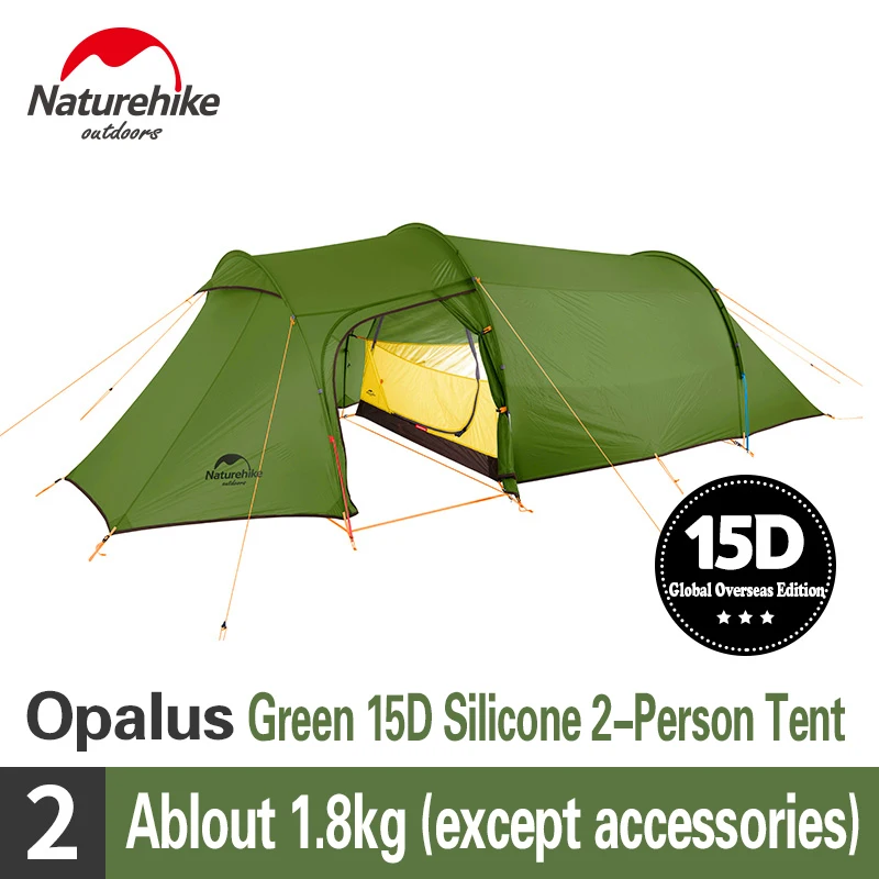 Nturehike Новый Opalus 2 4 человека туннельный тент Сверхлегкий семейный для путешествий
