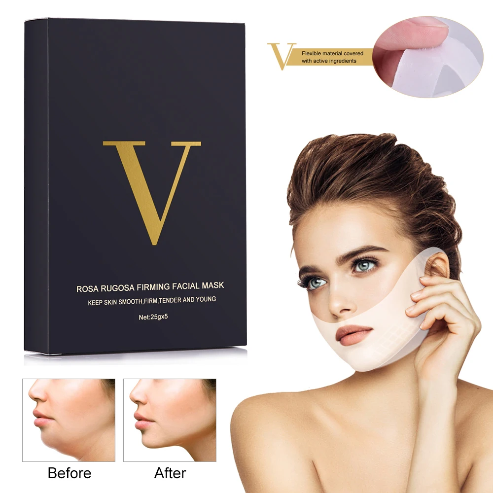 Duplo V-shaped Levantamento Facial Envolto Emagrecimento Rosto v Bandagem Pele Dupla Elevador Fina Casca-fora Queixo pc 4d