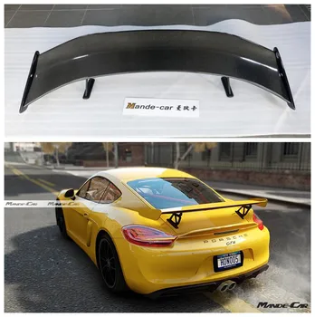 

High quality Carbon Fiber / ABS Car Rear Trunk Lip Spoiler Wing Fits For Porsche Cayman 981 GT4 2013 2014 2015