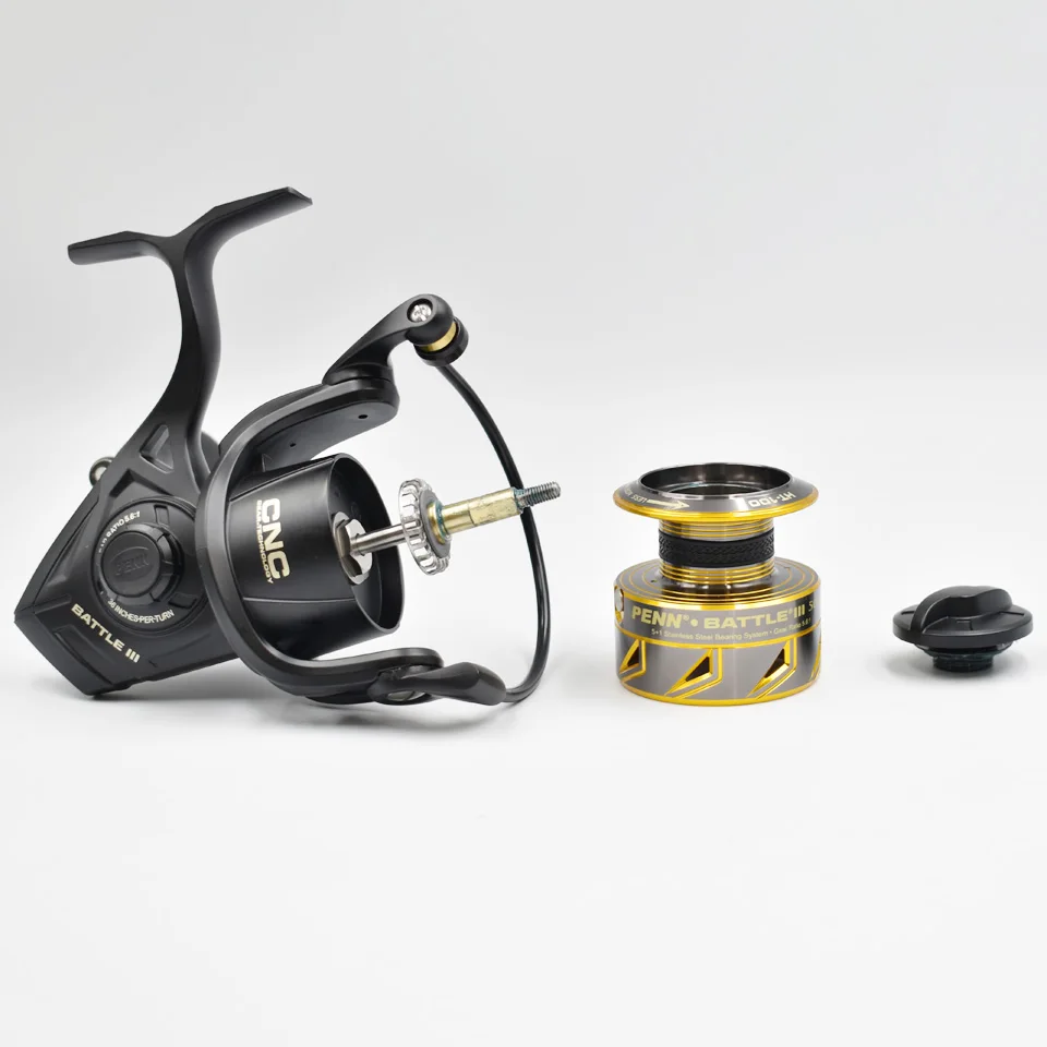 NEW PENN BATTLE 3 Spinning reel 3000-8000 Fishing Reel 5+1 BB With Full  Metal Body Pre-Load Spinning Reel CNC Handle