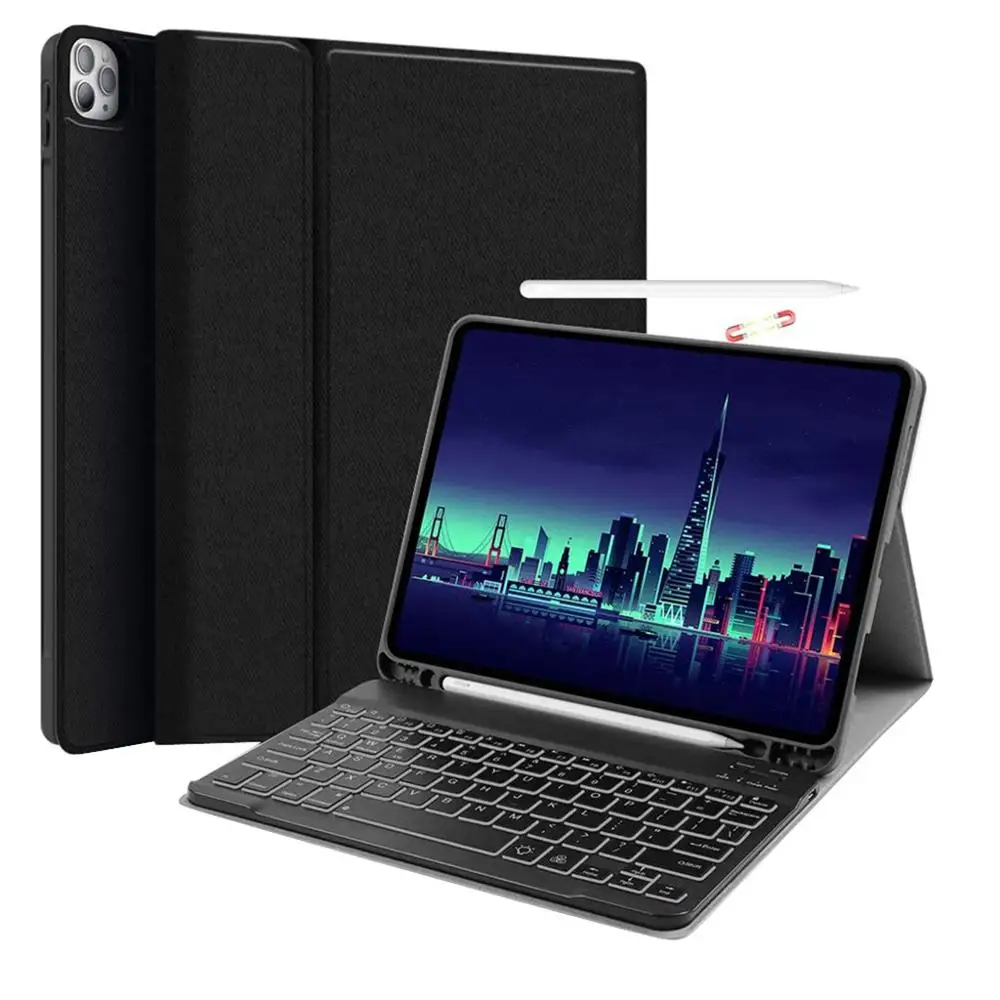 Чехол для iPad Pro 11 дюймов 2020 чехол с клавиатурой подсветкой держателем карандашей