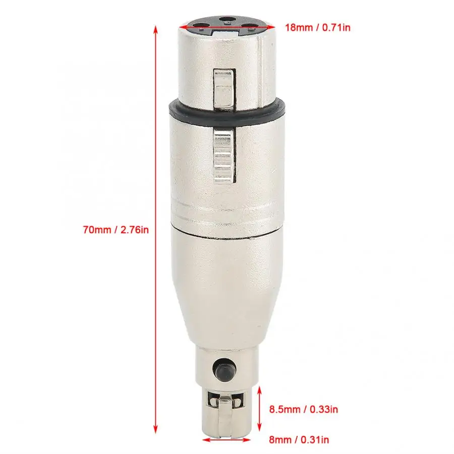 Динамик терминал 2 шт. Mini XLR 3pin Mini XLR 3pin Female to XLR 3pin Female Аудио адаптер Разъем для наушников