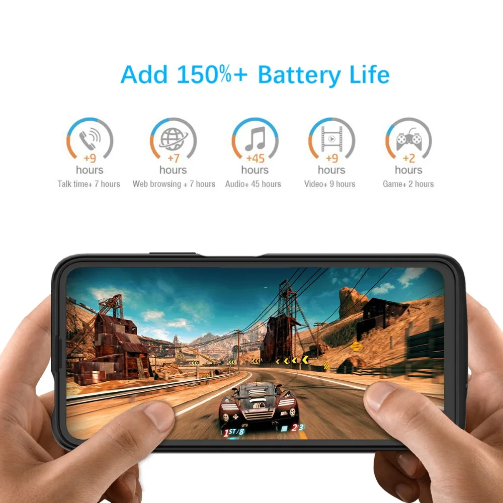 Чехол для аккумулятора для huawei y9s Силиконовый противоударный чехол для зарядного устройства внешний резервный внешний аккумулятор Зарядка задняя крышка