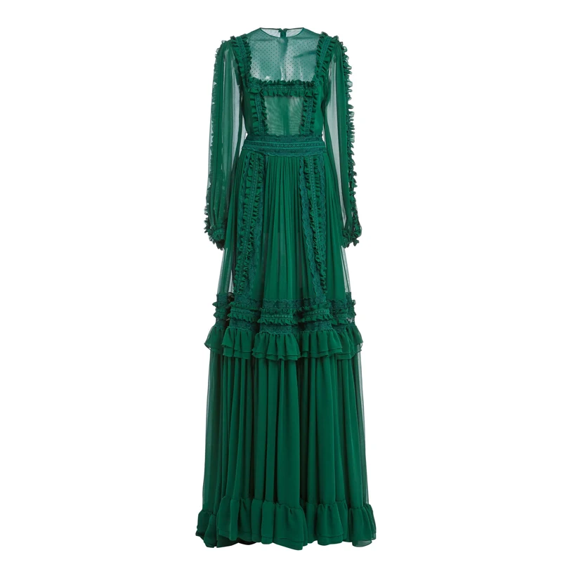 Spring Autumn Chiffon Boho Dress Women 2020
