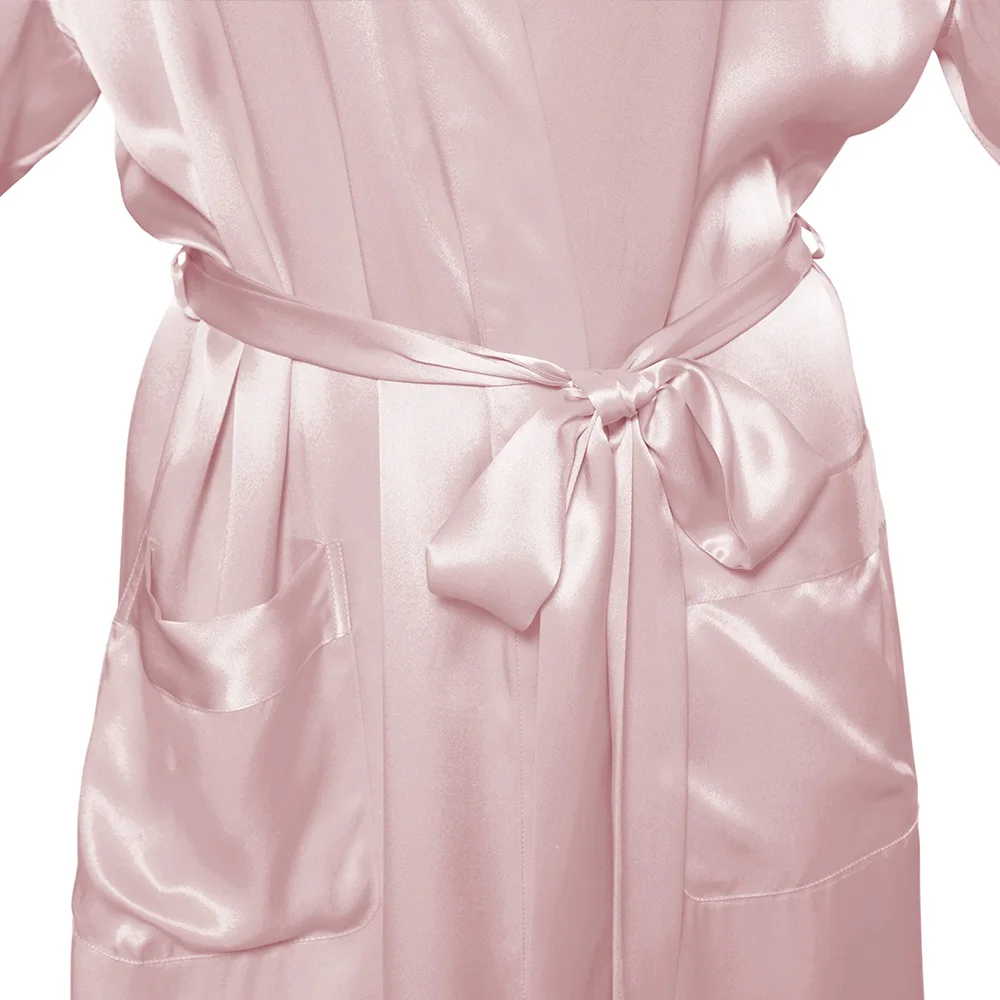 22 Momme Contra Trim And Full Length Silk Robe