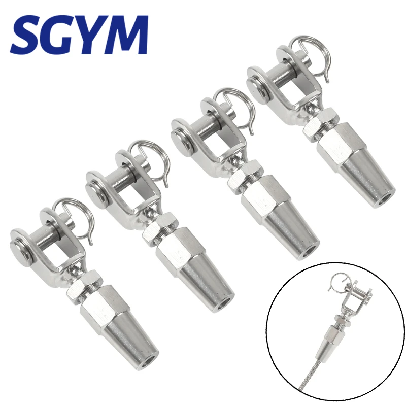 5pcs 4mm 5/32"  Hook to Hook 304Stainless Steel Turnbuckle 316 