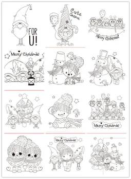 

10x8 Christmas series Transparent Clear Silicone Stamp/Seal for DIY scrapbooking/photo album Decorative card making