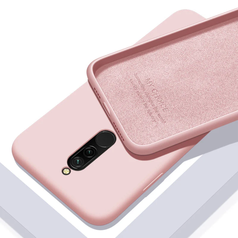 Карамельный мягкий жидкий силикон чехол на для спортивной камеры Xiao mi Red mi 8A Противоударная защитная задняя крышка чехол для Red mi 7A силиконовый чехол mi 9T Pro Чехол - Цвет: Pink