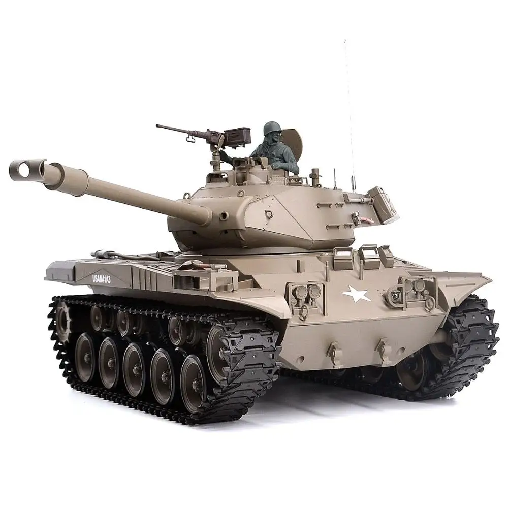 Большой 1 / 16 3839 2 4 г Wacker BulldogRadio RC боевой танк США M41A3 для детей с дистанционным