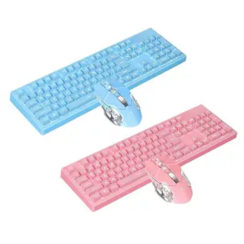 

2.4G Wireless Keyboard Mouse Combos Rechargeable Mute LED Backlit Mechanical Feeling Gaming Keyboard Mouse Set