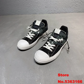 

Sureme 2020 New Top Version Maison Margiela Paris Canvas Shoes Men Women Sneakers Vulcanized Patchwork Sneakers Men High/Low