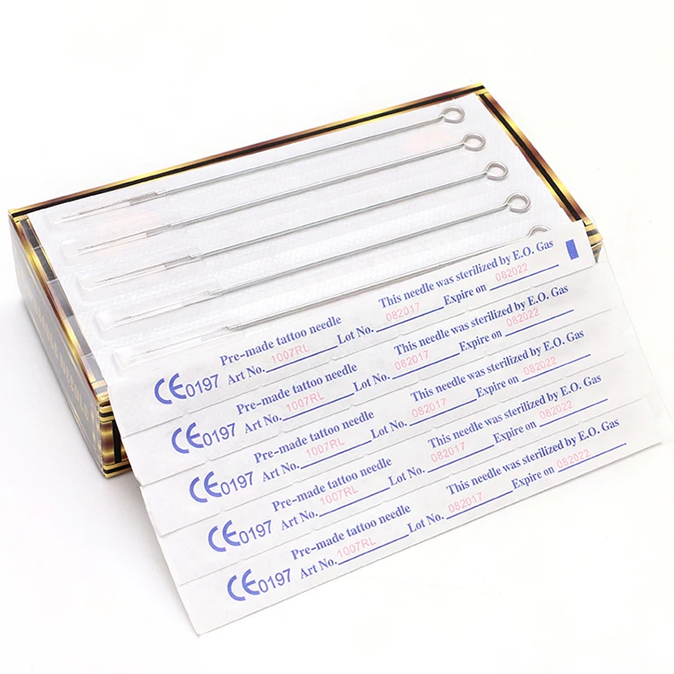 Профессиональные 50 шт одноразовые иглы для татуировки Размер 5RL инструмент
