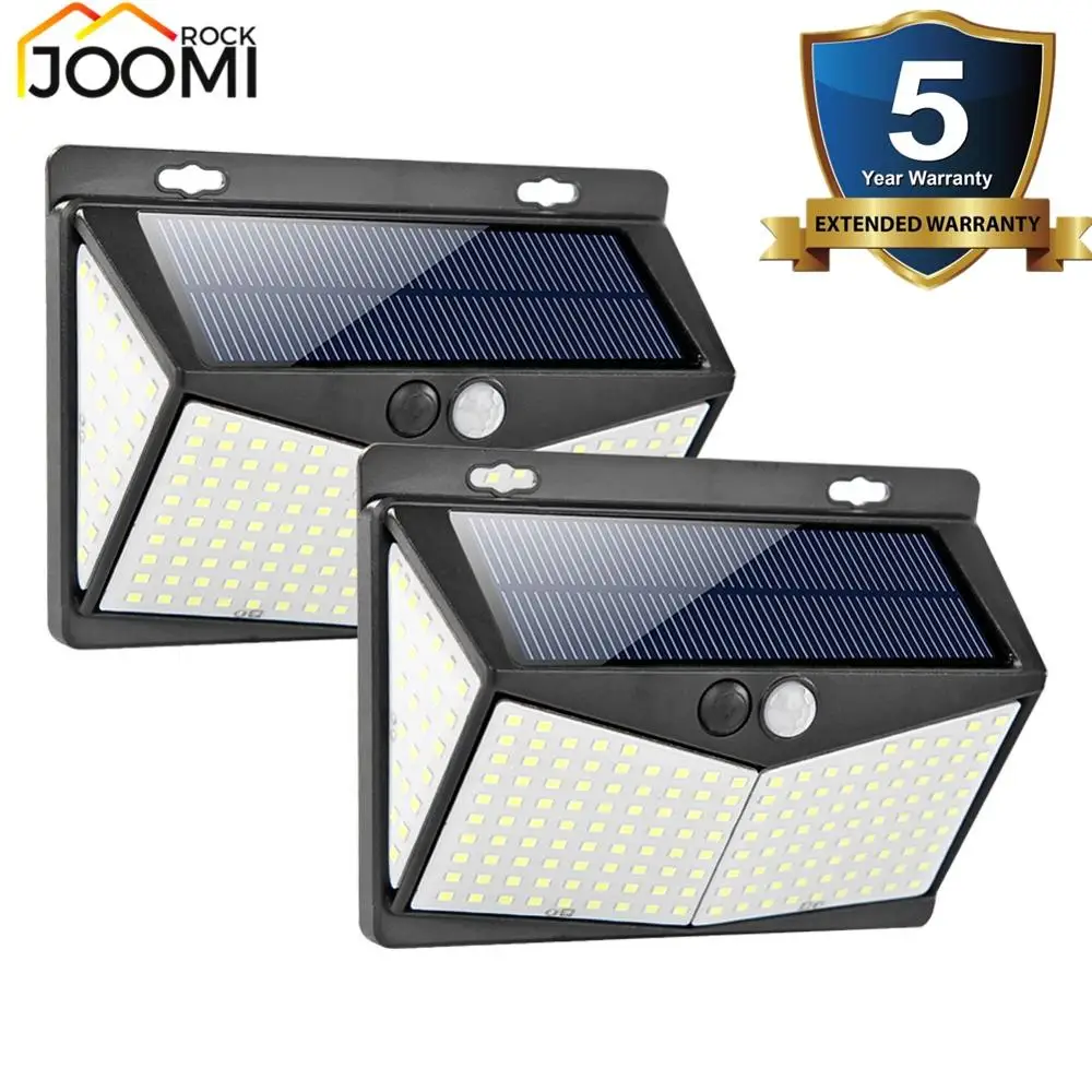 208 светодиодный светильник на солнечной батарее уличный настенный с датчиком