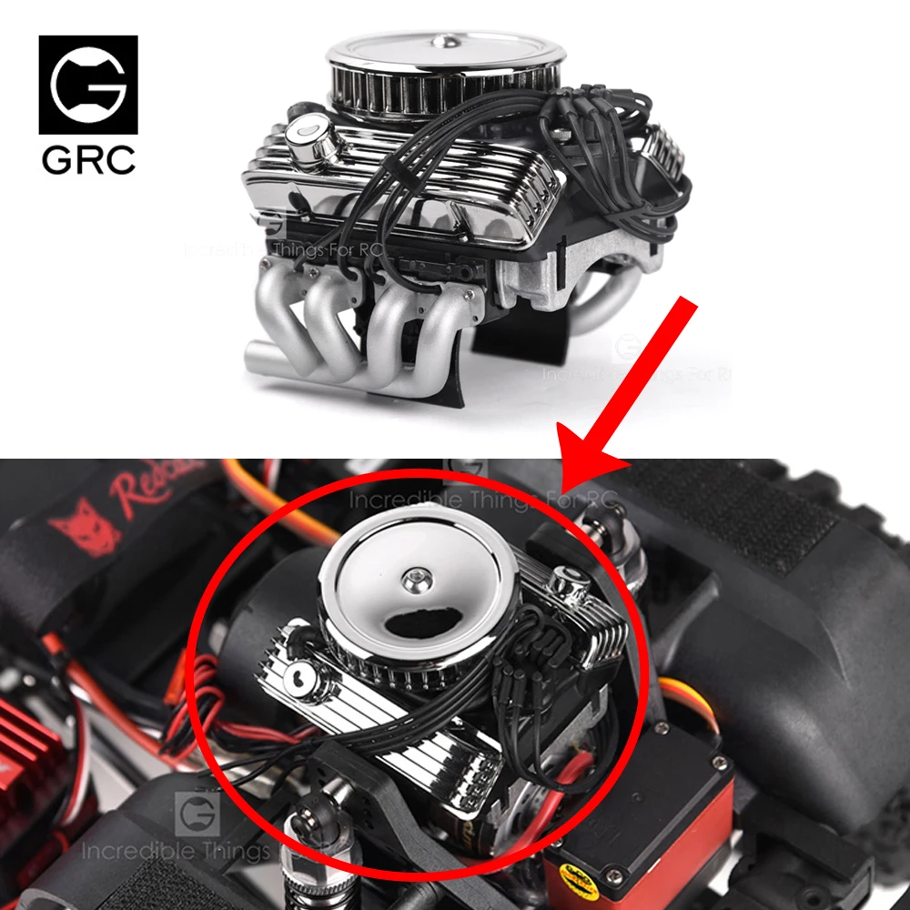 RC Car GRC F82 V8 Simulate Engine Motor Cooling Fans Radiator for 1/10 ...