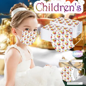 

Disposable Christmas Mouth 3 Layers Non-woven Xmas Protective Mouth Covering Kids Large Stock Send Fast Dropshipping