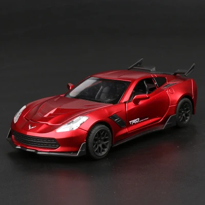 1:32 Corvette Z06 Sports Car  Alloy Car Diecasts & Toy Vehicles Car Model Miniature simulation Model Car Collection Kids gift 8