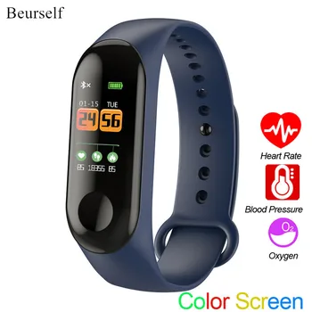 

Smart Bracelet M3C Bluetooth Waterproof Heart Rate Fitness Smartwatch Sleep Monitor Blood Pressure Color Call Message Sport Band