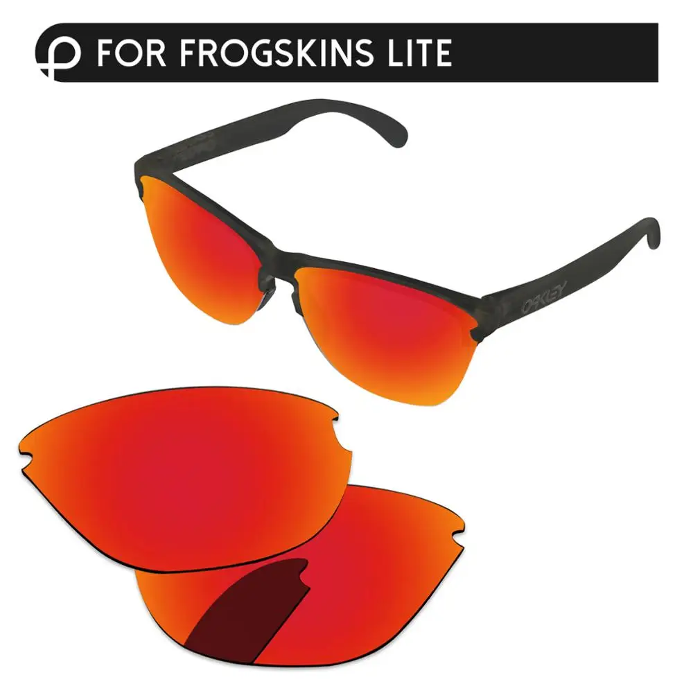 Fire Red PapaViva Сменные линзы для аутентичных солнцезащитных очков Frogskins Lite OO9374 Поляризованные-несколько вариантов - Цвет линз: Fire Red