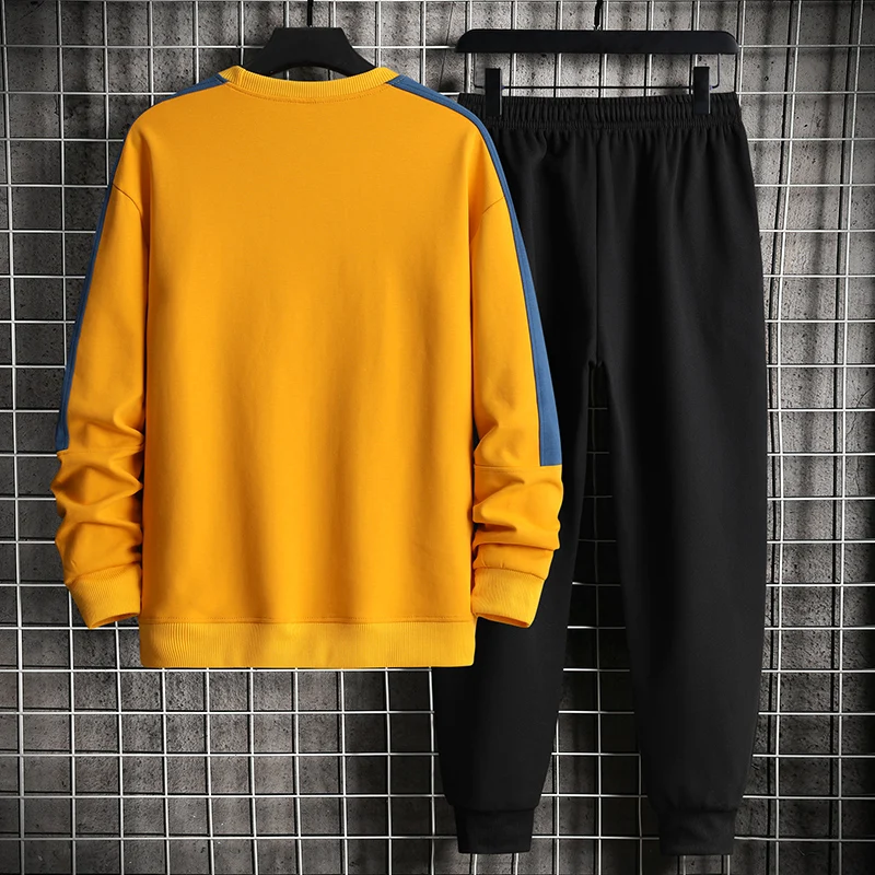 OEIN Trening Casual Bărbați Hanorac cu Capăt Ținută Toamnă Bărbați Seturi Sport 2021 Hanorac Bărbat + Pantaloni 2PCS Jogging_voghion.com