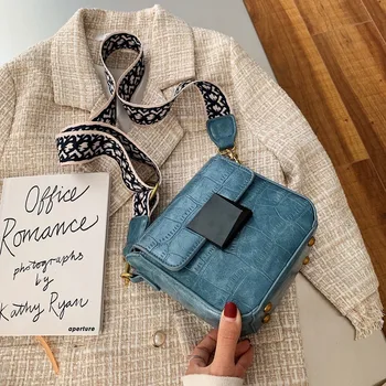 

Retro Broadband Stone Pattern Mini Bag Female 2020 New Style Fashion Korean Style Messenger Bag Square Sling Bag BA162