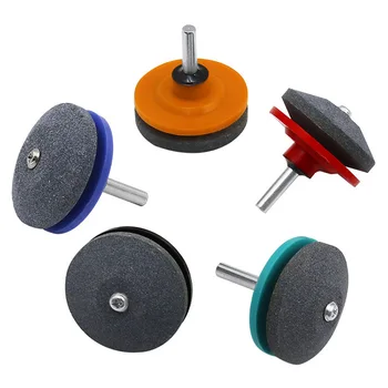 

New 1pcs 6mm Shaft Mounted Lawn Mower Sharpener OD 50mm Knife Sharpening Abrasive Wheel Drill Tool