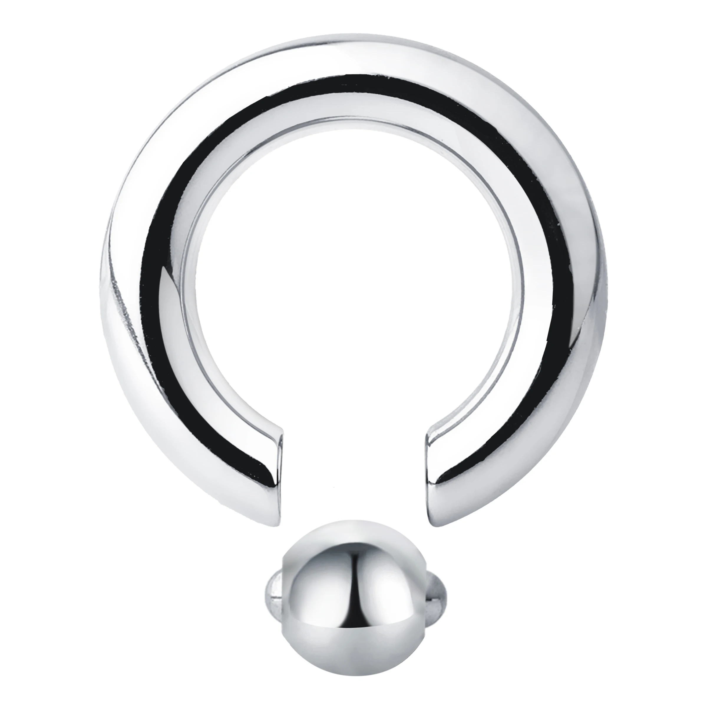 1PCS Stainless Steel Bead Hoop Earrings Nipple Nostril Large Ring.-3