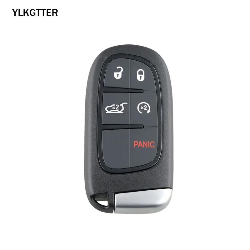 YLKGTTER 433 МГц GQ4-54T дистанционный смарт-ключ для Dodge/Chrysler/Jeep Grand Cherokee Бесконтактный комфорт-доступ без ключа-go 4A чип - Цвет: Black