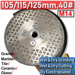 Disque de polisseuse diamant, coupe sèche, 115 125Mm, disque de polissage, en porcelaine, granit, marbre 16Mm, D30 