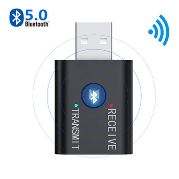

5.0 Bluetooth Adapter Free Drive USB Bluetooth Receiver Transmitter For PC TV Audio Adapter Wireless Aux Receptor Play Button
