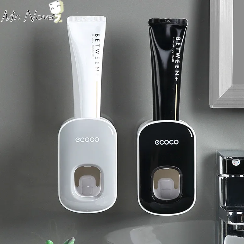 

Wall Mount Automatic Toothpaste Dispenser Bathroom Accessories Set Toothpaste Squeezer Dispenser Bathroom Toothbrush Holder Tool