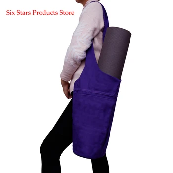 

Practical Yoga Single Shoulder Bag Yoga Mat Storage Cotton Canvas Bags Water Bottle Carrier Fitness Accessories Bag Pilates