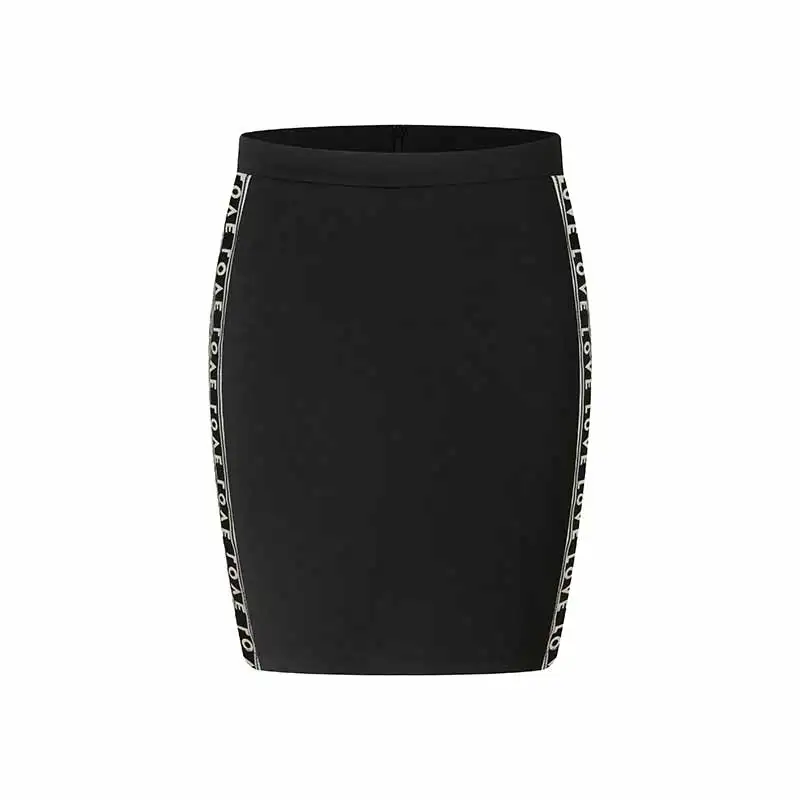 black skirts JYSS новые осенние спортивные трикотажные юбки для женщин уличная украшение из букв мини черная юбка для ежедневного ношения праздник 50080 - Цвет: black skirts
