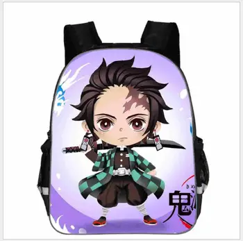 

Printed School Backpacks Anime Demon Slayer Kids School Bags Travel Softback Women Mochila School Bags Girls Boys Shoulder Bags