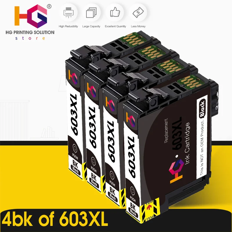 Replacement for EPSON 603XL 603 T603XL E-603XL T603 XL ink cartridges printer supplies inkjet ink cartridge ink cartridge For XP-2100 XP-2105 XP-3100 WF-2830 WF-2850