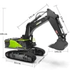 HUINA 1593 RC Excavator 1/14 Alloy Truck 2.4GHz Radio Control Car 22 Channel Construction Vehicle Sound Toy Kid Christmas Gift 6