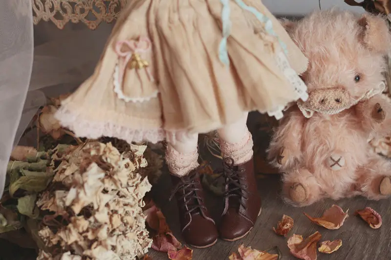 1/4 BJD кукольные туфли кожаные сапоги ручной работы для 1/4 MDD кукольные туфли кукольные аксессуары коричневый цвет BJD обувь