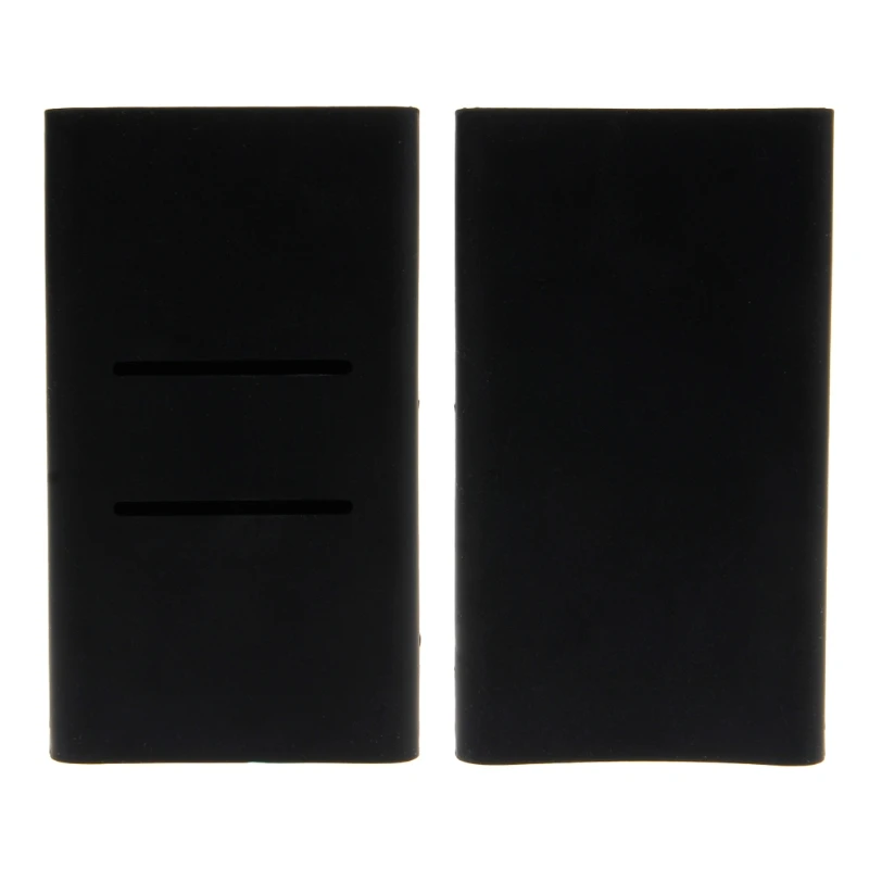 Black Силиконовый защитный чехол 13 × 7,5 см для Xiaomi power Bank 2 10000mAh - Цвет: Black