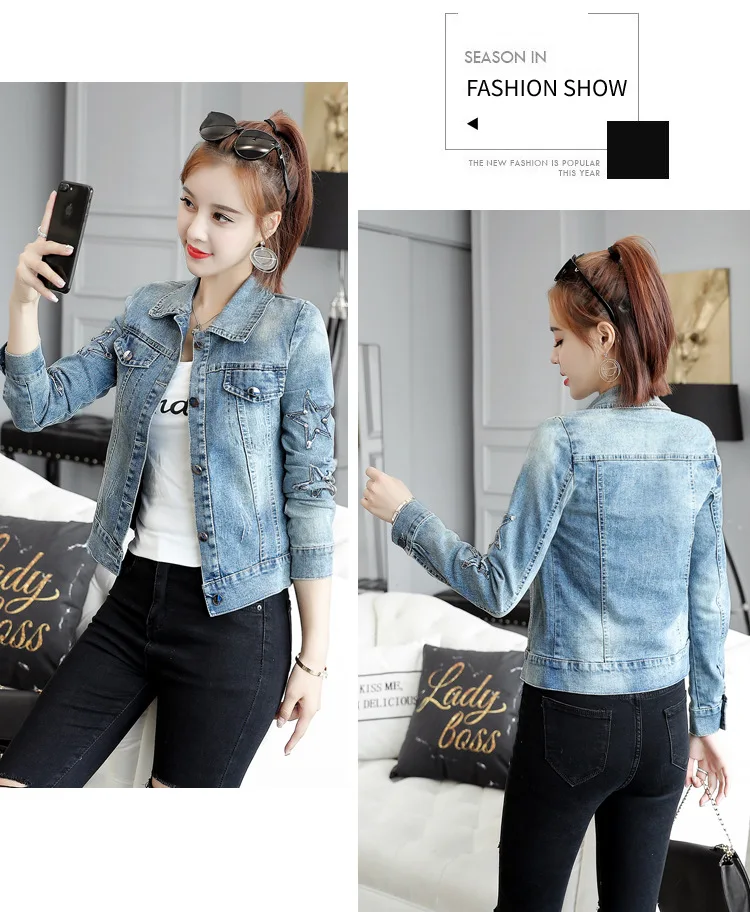 Фотосессия короткая ковбойская куртка Для женщин Весна Костюмы Стиль Slim Fit костюм в ковбойском стиле куртка с длинными рукавами для похудения; модная